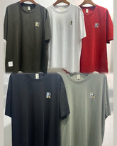 4XL-8XL Big & Tall Men's Daily Casual Letter Embroidered Cotton Round Neck Short Sleeve T-Shirt 4XL-8XL